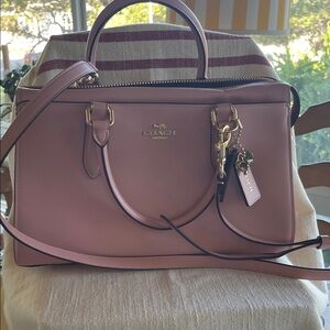 Coach Mauve Leather Satchel
